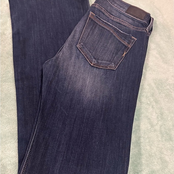 Express Dark Blue Distressed Boot cut Jeans - Picture 2 of 16